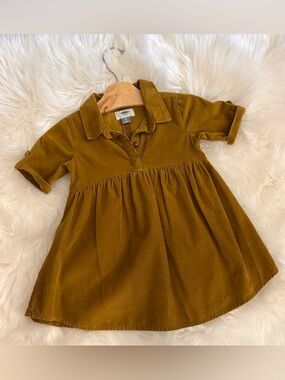 Old Navy Golden Brown Corduroy Collared Girls Blouse, size 3T
